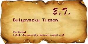 Bulyovszky Tuzson névjegykártya